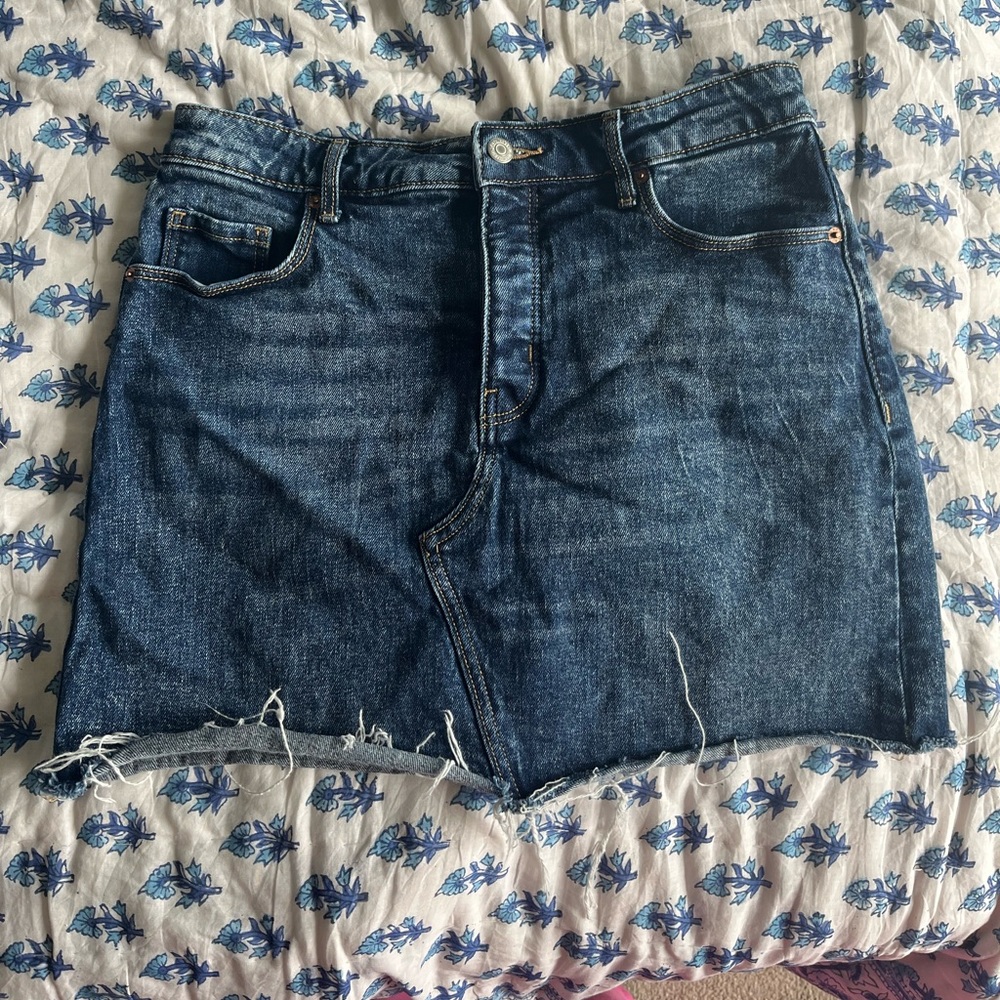 Denim mini skirt